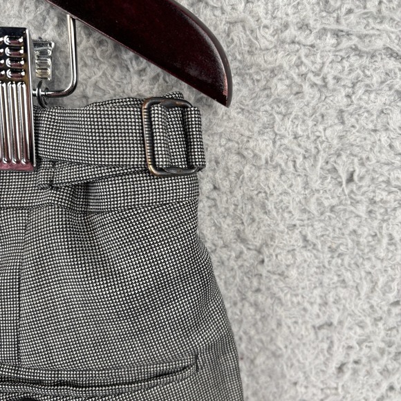 Ralph Lauren Black Label Dress Pants Size 35 Gray Birdseye Adjustable Waist Flat - Picture 4 of 11